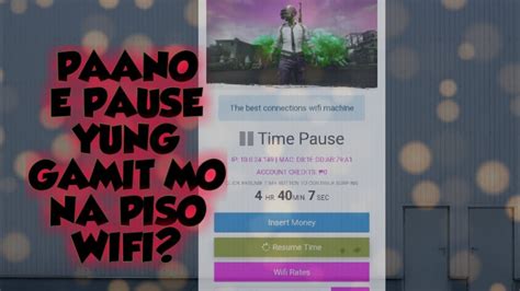 portal.pisofi.com pause|PAANO MAG PAUSE NG ORAS SA PISO.